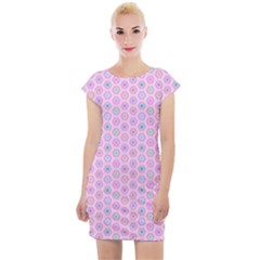 A Hexagonal Pattern Unidirectional Cap Sleeve Bodycon Dress by Pakrebo