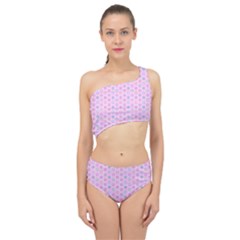 A Hexagonal Pattern Unidirectional Spliced Up Two Piece Swimsuit by Pakrebo