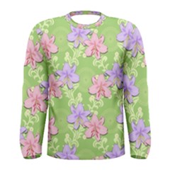 Lily Flowers Green Plant Natural Men s Long Sleeve Tee by Pakrebo