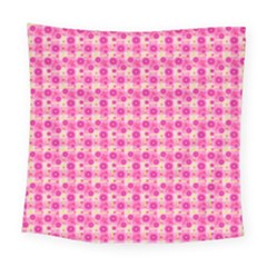 Heart Pink Square Tapestry (large) by Pakrebo