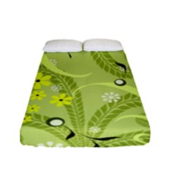 Seamless Pattern Green Garden Fitted Sheet (Full/ Double Size)