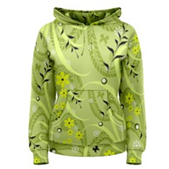 Seamless Pattern Green Garden Women s Pullover Hoodie by Pakrebo