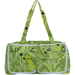 Seamless Pattern Green Garden Multi Function Bag