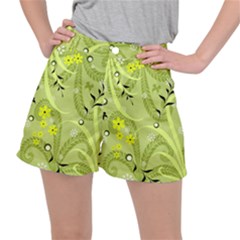 Seamless Pattern Green Garden Stretch Ripstop Shorts