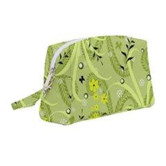 Seamless Pattern Green Garden Wristlet Pouch Bag (Medium)
