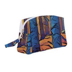 Woods Trees Abstract Scene Forest Wristlet Pouch Bag (medium) by Pakrebo