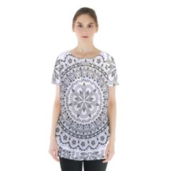 Vector Mandala Drawing Decoration Skirt Hem Sports Top by Pakrebo