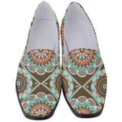 Seamless Pattern Colorful Wallpaper Women s Classic Loafer Heels by Pakrebo