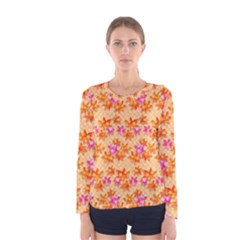 Maple Leaf Autumnal Leaves Autumn Women s Long Sleeve Tee