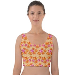 Maple Leaf Autumnal Leaves Autumn Velvet Crop Top