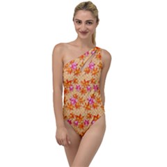 Maple Leaf Autumnal Leaves Autumn To One Side Swimsuit