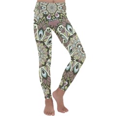 Seamless Pattern Abstract Mandala Kids  Lightweight Velour Classic Yoga Leggings