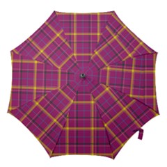 Plaid Tartan Background Wallpaper Hook Handle Umbrellas (medium) by Pakrebo