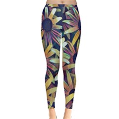 Spring Floral Black Eyed Susan Inside Out Leggings by Pakrebo