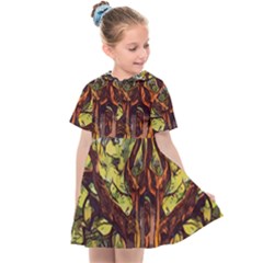 Tree Monster Maestro Landscape Kids  Sailor Dress