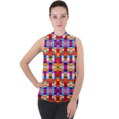 Ml 141 1 Mock Neck Chiffon Sleeveless Top by ArtworkByPatrick