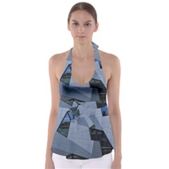 Abstract Modern Pattern Design Babydoll Tankini Top by Pakrebo