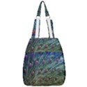 Peacock Feathers Colorful Feather Center Zip Backpack View1