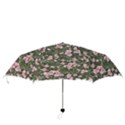 Pink Flowers Leaves Spring Garden Folding Umbrellas View3