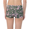 Pink Flowers Leaves Spring Garden Boyleg Bikini Bottoms View2