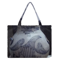 1840s Ohio Salt Glaze Zipper Medium Tote Bag by Riverwoman