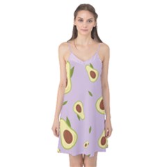Avocado Green With Pastel Violet Background2 Avocado Pastel Light Violet Camis Nightgown by genx
