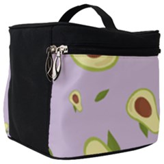 Avocado Green With Pastel Violet Background2 Avocado Pastel Light Violet Make Up Travel Bag (big) by genx