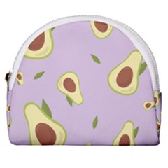 Avocado Green With Pastel Violet Background2 Avocado Pastel Light Violet Horseshoe Style Canvas Pouch by genx