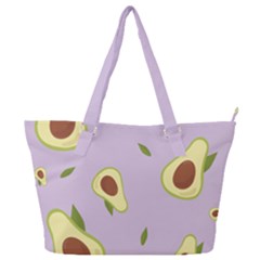 Avocado Green With Pastel Violet Background2 Avocado Pastel Light Violet Full Print Shoulder Bag by genx