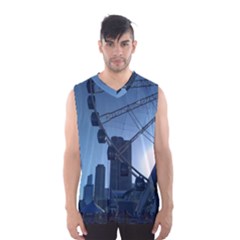 Navy Pier Chicago Men s Basketball Tank Top by Riverwoman