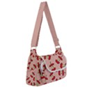 Red Apple Core Funny Retro Pattern Half eaten on pastel orange background Multipack Bag View1