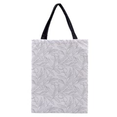 Organic Olive Leaves Pattern Hand Drawn Black And White Classic Tote Bag by genx