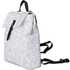 Organic Olive Leaves Pattern Hand Drawn Black And White Buckle Everyday Backpack by genx