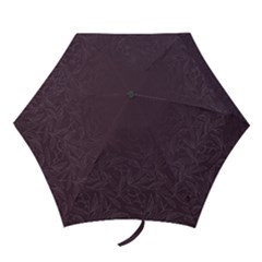Organic Olive Leaves Pattern Hand Drawn Purple Red Wine Mini Folding Umbrellas