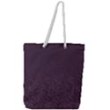 Organic Olive Leaves Pattern Hand drawn Purple Red Wine Full Print Rope Handle Tote (Large) View1