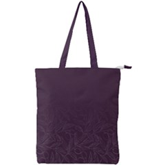 Organic Olive Leaves Pattern Hand Drawn Purple Red Wine Double Zip Up Tote Bag by genx