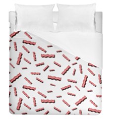 Funny Bacon Slices Pattern Infidel Red Meat Duvet Cover (queen Size) by genx