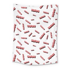 Funny Bacon Slices Pattern Infidel Red Meat Medium Tapestry by genx