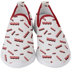 Funny Bacon Slices Pattern Infidel Red Meat Kids  Slip On Sneakers by genx