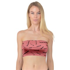 Funny Bacon Slices Pattern Infidel Vintage Red Meat Background  Bandeau Top by genx