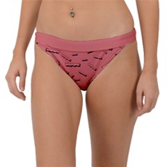 Funny Bacon Slices Pattern Infidel Vintage Red Meat Background  Band Bikini Bottom by genx