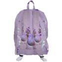 Happy Easter, Easter Egg With Flowers In Soft Violet Colors Travelers  Backpack View3