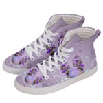 Happy Easter, Easter Egg With Flowers In Soft Violet Colors Men s Hi-Top Skate Sneakers