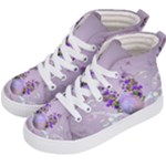 Happy Easter, Easter Egg With Flowers In Soft Violet Colors Kids  Hi-Top Skate Sneakers
