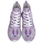 Happy Easter, Easter Egg With Flowers In Soft Violet Colors Men s Lightweight High Top Sneakers