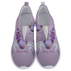 Happy Easter, Easter Egg With Flowers In Soft Violet Colors No Lace Lightweight Shoes by FantasyWorld7