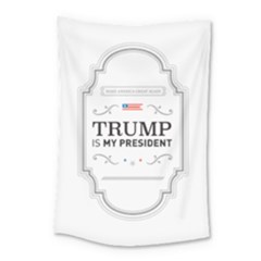 Trump Is My President Maga Label Beer Style Vintage Small Tapestry by snek