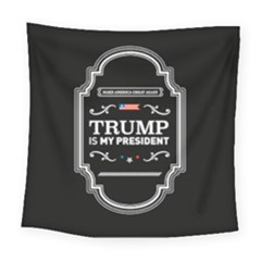 Trump Is My President Maga Label Beer Style Vintage Square Tapestry (large) by snek