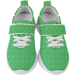 Clover Quatrefoil Pattern Kids  Velcro Strap Shoes by emilyzragz