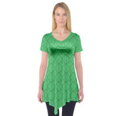 Clover Quatrefoil Pattern Short Sleeve Tunic  by emilyzragz